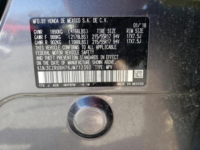 3CZRU6H76JM712392 Honda Hr-v Exl