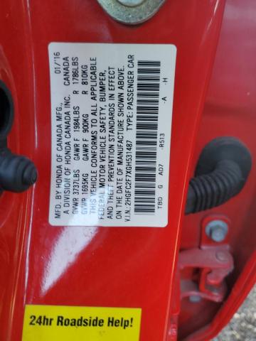 2HGFC2F7XGH531487 Honda CIVIC EX
