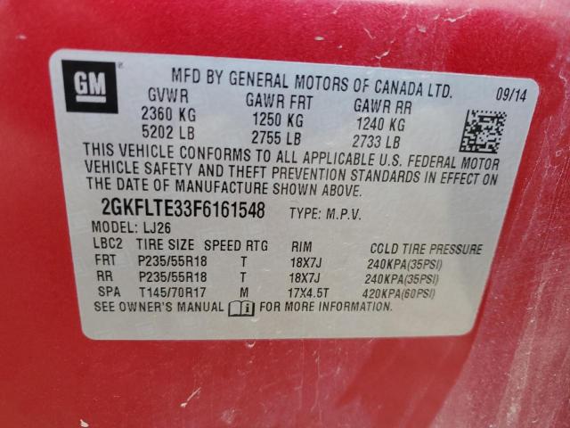 2GKFLTE33F6161548 GMC Terrain Slt