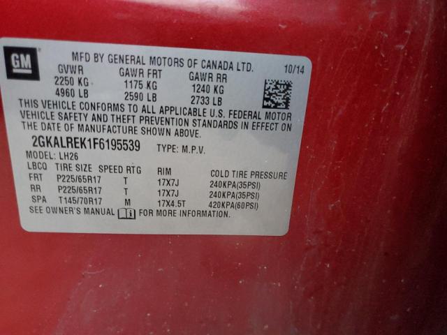 2GKALREK1F6195539 GMC Terrain Sle