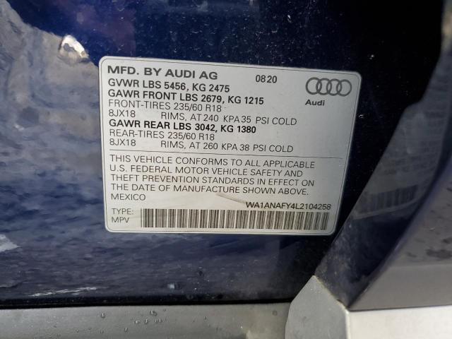 WA1ANAFY4L2104258 Audi Q5 PREMIUM