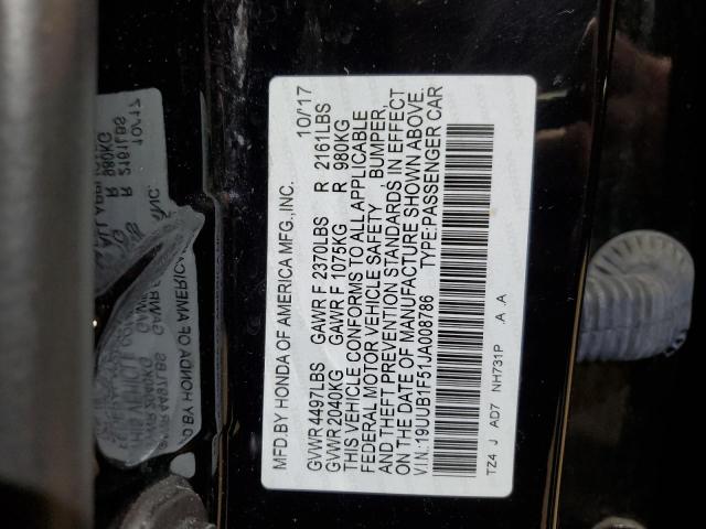 19UUB1F51JA008786 Acura TLX TECH