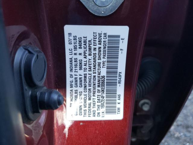 19XZE4F14KE006636 Honda Insight Lx