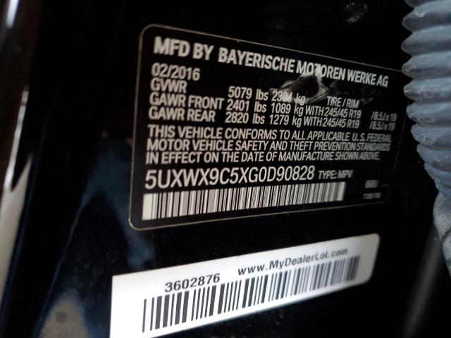 5UXWX9C5XG0D90828 BMW X3 Xdrive28i