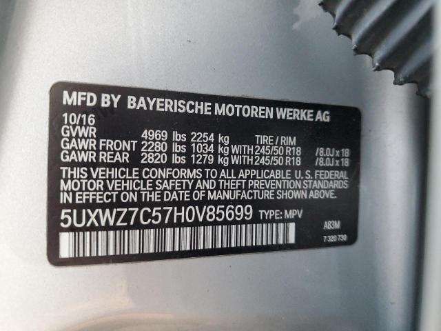 5UXWZ7C57H0V85699 BMW X3 Sdrive28i