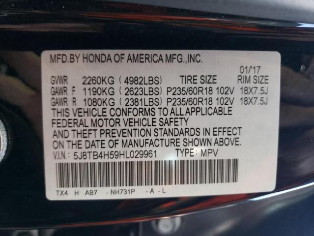 5J8TB4H59HL029961 Acura Rdx Technology