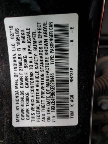 19XZE4F96KE028448 Honda Insight Touring