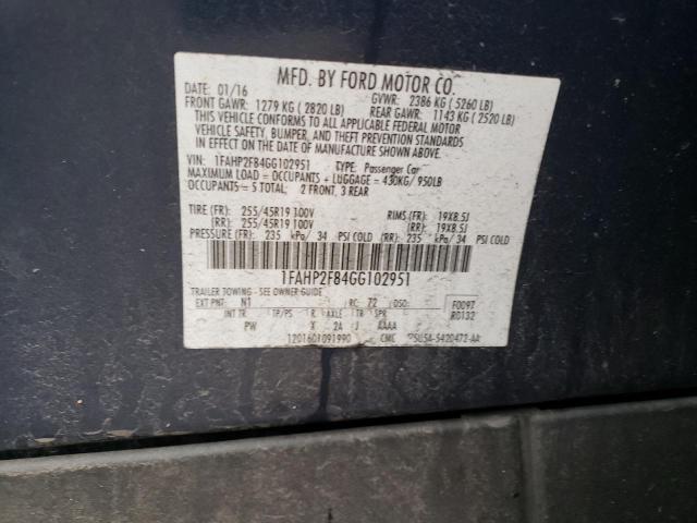 1FAHP2F84GG102951 Ford Taurus Limited