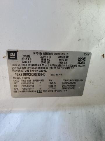1GKS1GKC9GR335340 GMC Yukon Xl C1500 Slt