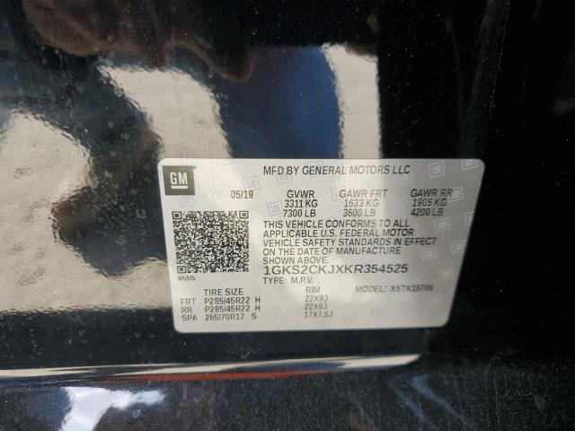 1GKS2CKJXKR354525 GMC YUKON DENALI