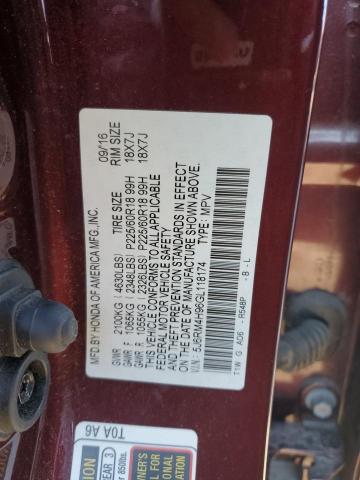 5J6RM4H96GL118174 Honda Cr-v Touring