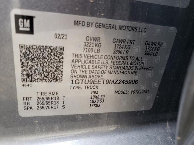 1GTU9EET9MZ245906 GMC Sierra K1500 At4