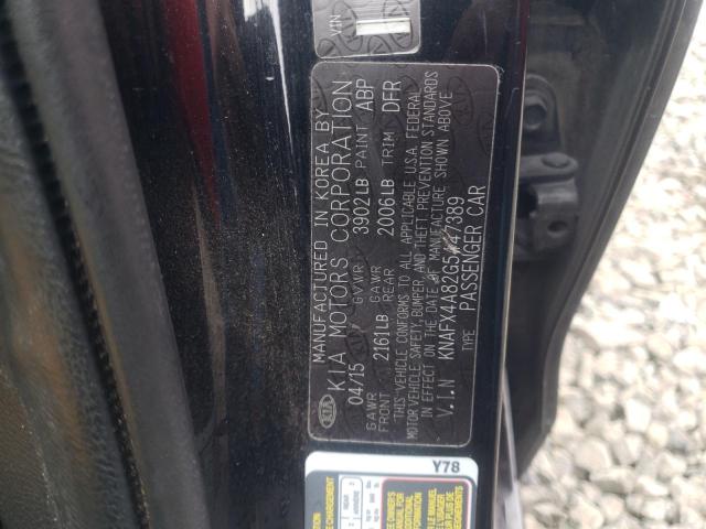 KNAFX4A82G5447389 KIA FORTE EX