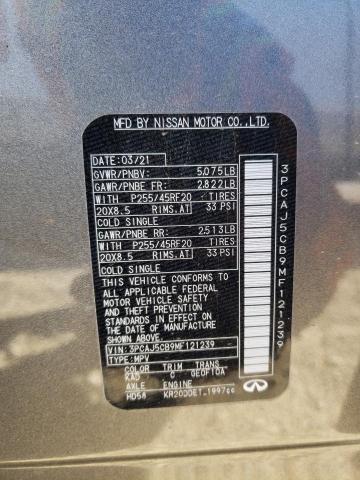 3PCAJ5CB9MF121239 Infiniti Qx50 Essential