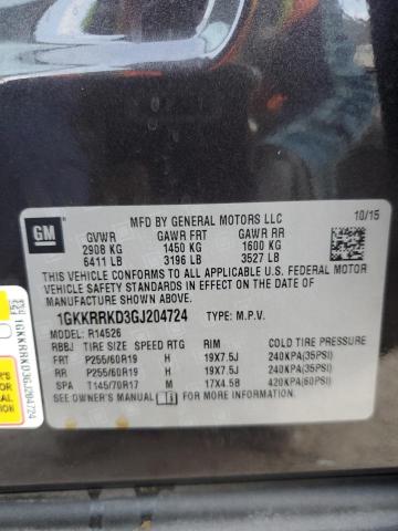 1GKKRRKD3GJ204724 GMC Acadia Slt-1