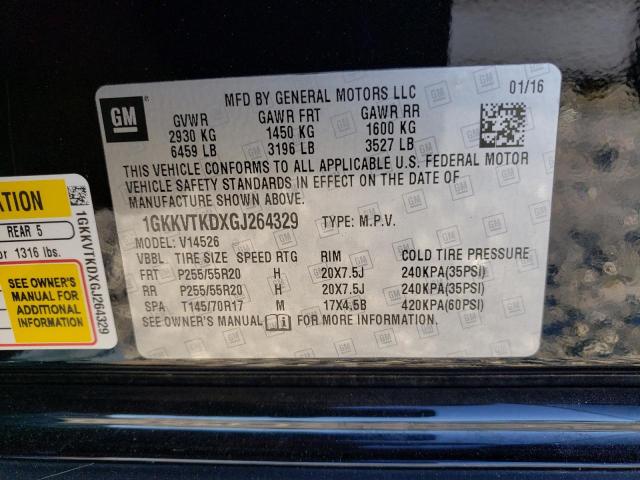 1GKKVTKDXGJ264329 GMC Acadia Denali