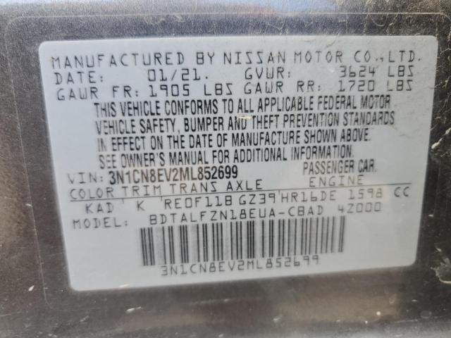 Nissan VERSA SV 2021 3N1CN8EV2ML852699 Image 12