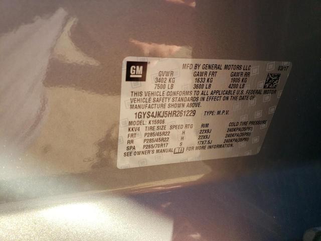 1GYS4JKJ5HR261229 Cadillac Escalade Esv Premium Luxury