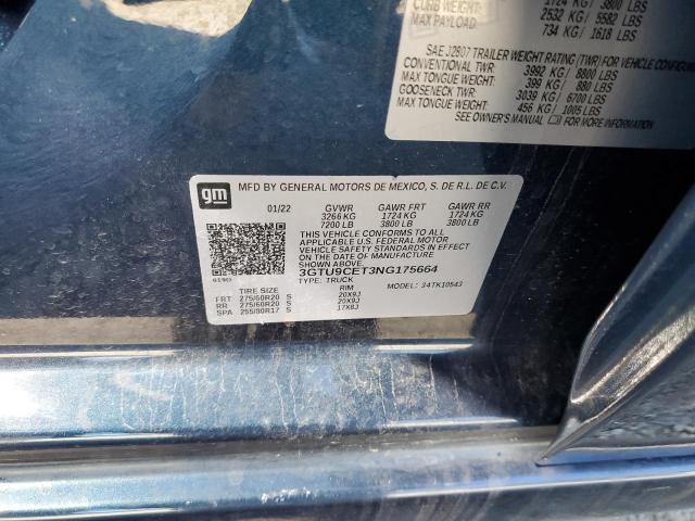 3GTU9CET3NG175664 GMC Sierra Limited K1500 Elevation