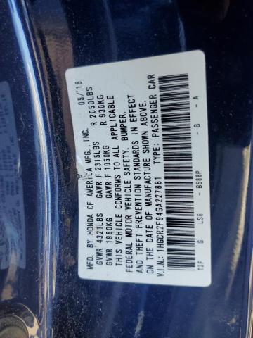 1HGCR2F94GA227881 Honda ACCORD EXL