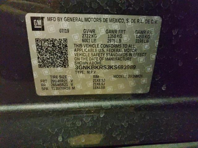 3GNKBKRS3KS693989 Chevrolet Blazer Premier