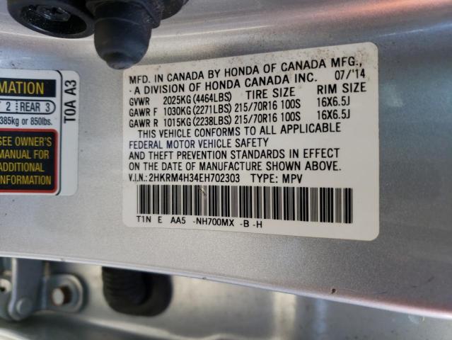 2HKRM4H34EH702303 Honda CR-V LX