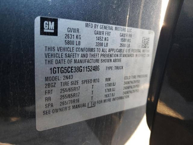 1GTG5CE38G1152486 GMC CANYON SLE