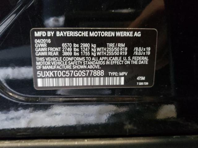 5UXKT0C57G0S77888 BMW X5 Xdr40e