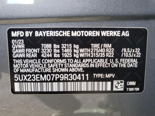 5UX23EM07P9R30411 BMW X7 Xdrive40i