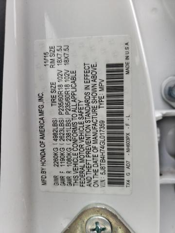 5J8TB4H74GL017359 Acura Rdx Advance