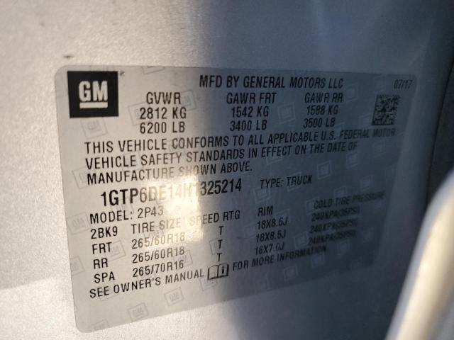 1GTP6DE14H1325214 GMC CANYON SLT