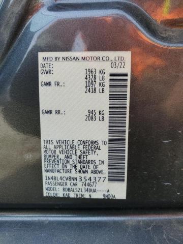 1N4BL4CV8NN354377 Nissan ALTIMA SR