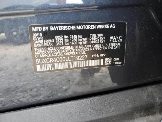 5UXCR4C00LLT19227 BMW X5 Sdrive 40i