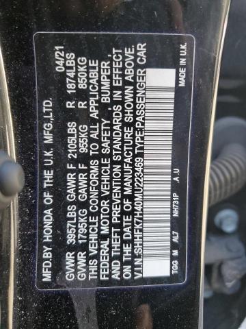 SHHFK7H40MU223469 Honda Civic Sport
