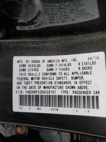 1HGCR6F50EA006747 Honda Accord Hybrid Exl