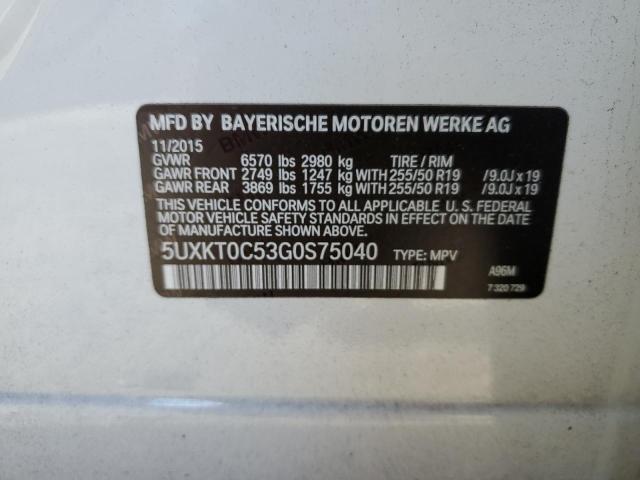 5UXKT0C53G0S75040 BMW X5 Xdr40e