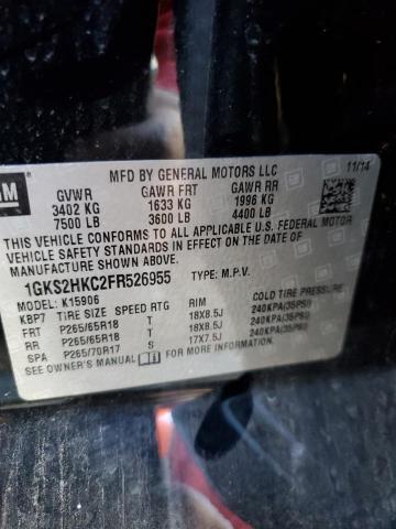 1GKS2HKC2FR526955 GMC Yukon Xl K1500 Slt