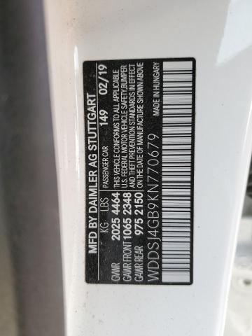 WDDSJ4GB9KN770679 Mercedes-Benz CLA 250 4MATIC