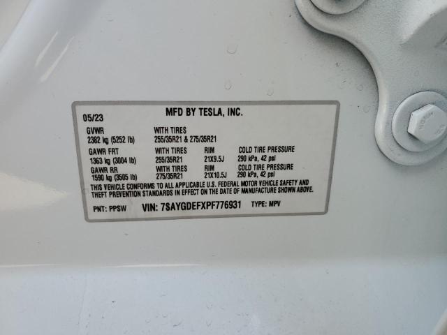 7SAYGDEFXPF776931 Tesla Model Y