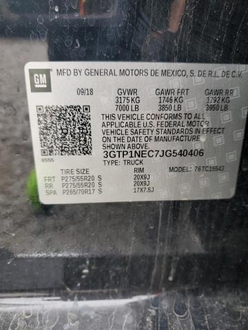 3GTP1NEC7JG540406 GMC Sierra C1500 Slt