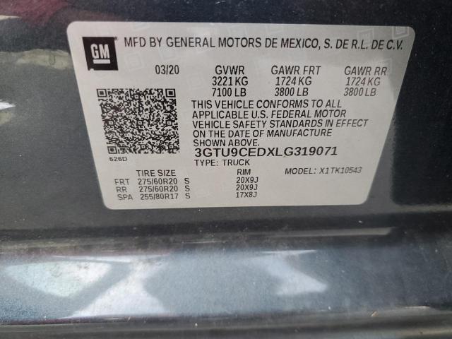 3GTU9CEDXLG319071 GMC Sierra K1500 Elevation