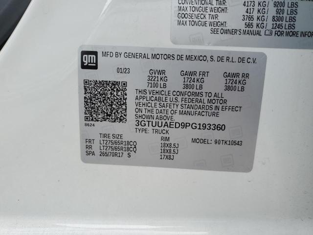3GTUUAED9PG193360 GMC Sierra K1500