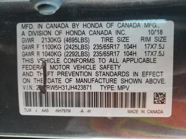 2HKRW5H31JH423871 Honda CR-V LX
