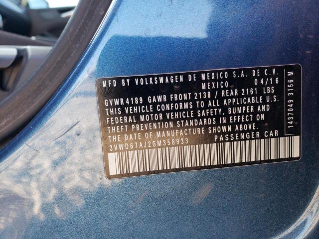 3VWD67AJ2GM358933 Volkswagen JETTA SE