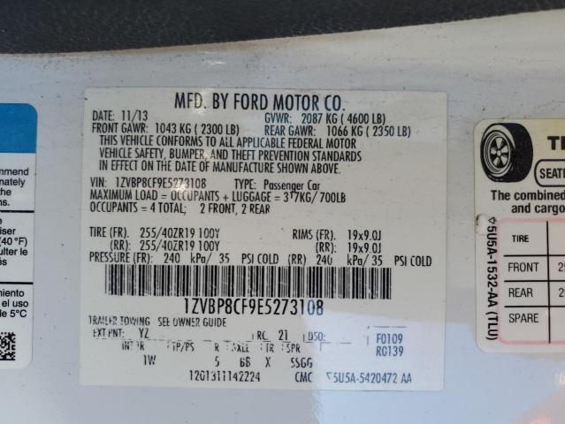 1ZVBP8CF9E5273108 Ford MUSTANG GT