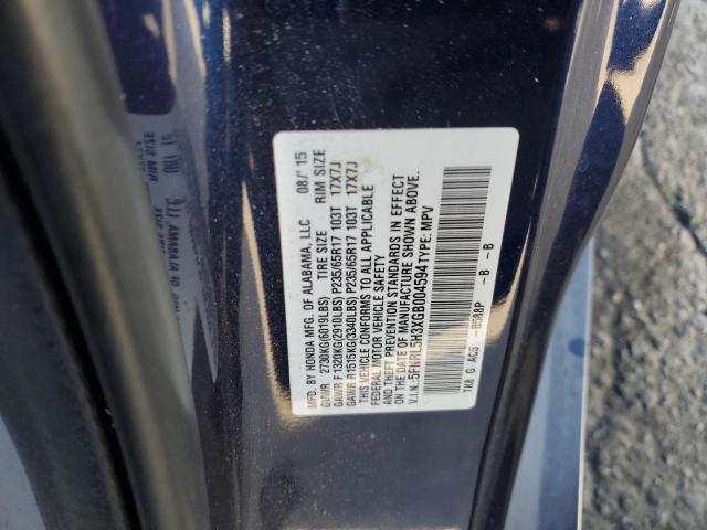 5FNRL5H3XGB004594 Honda ODYSSEY SE