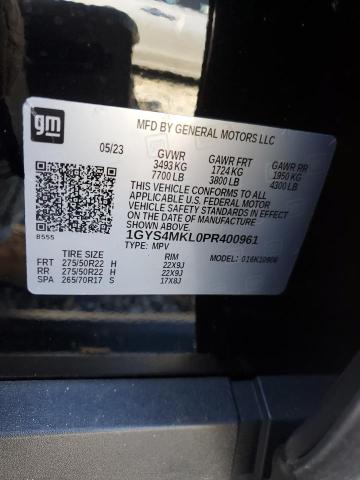 1GYS4MKL0PR400961 Cadillac Escalade Esv Premium Luxury Platinum