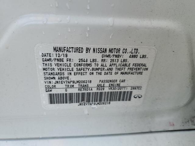 JN1EV7AP9LM206218 Infiniti Q50 PURE