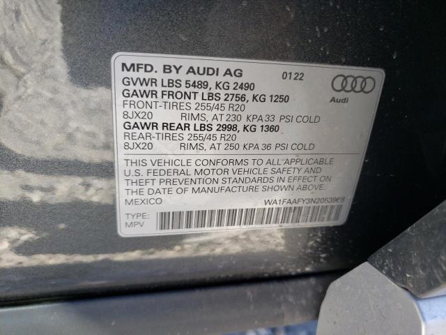 WA1FAAFY3N2053968 Audi Q5 Prestige 45
