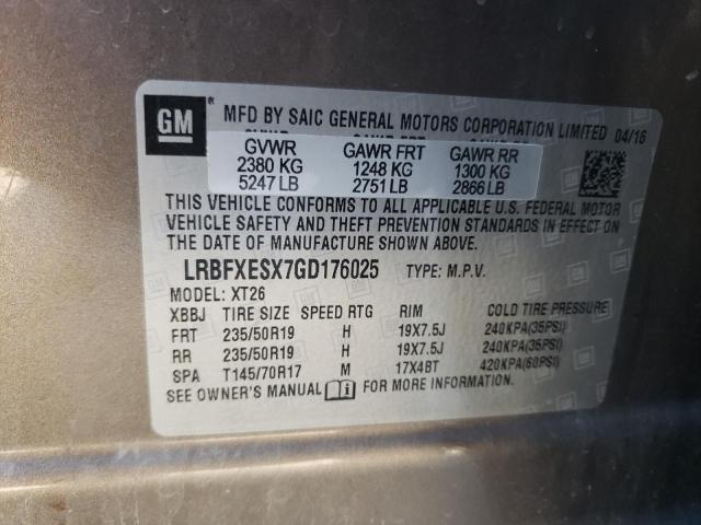 LRBFXESX7GD176025 Buick Envision Premium